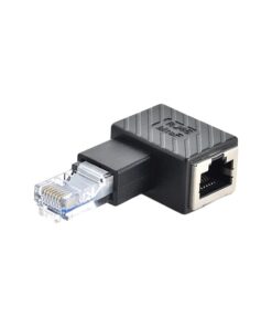 Adaptateur RJ45 coudé à 90 degrés, mâle vers femelle, detail