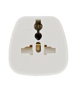 Adaptateur type J pour la Suisse, entrée universelle, noir, vue de face