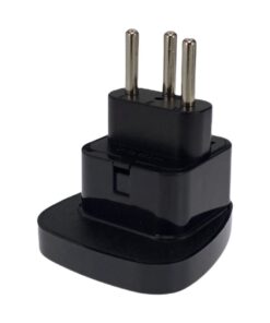Adaptateur type J pour la Suisse, entrée universelle, noir, vue arriere
