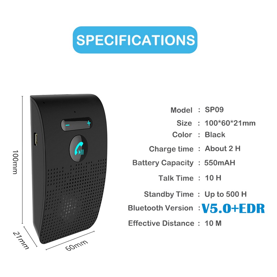 Adaptateur USB Bluetooth 5.0 avec haut parleur intégré Adaptateur USB Bluetooth 5.0 avec haut parleur intégré, vue arriere