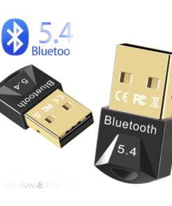 Adaptateur USB bluetooth 5.4 pour souris, clavier et casque, vue de trois quarts