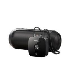 Adaptateur USB Bluetooth avec sorties RCA et jack, vue de trois quarts