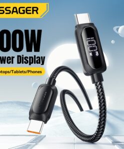 Adaptateur USB-C 100 W avec afficheur de puissance, detail