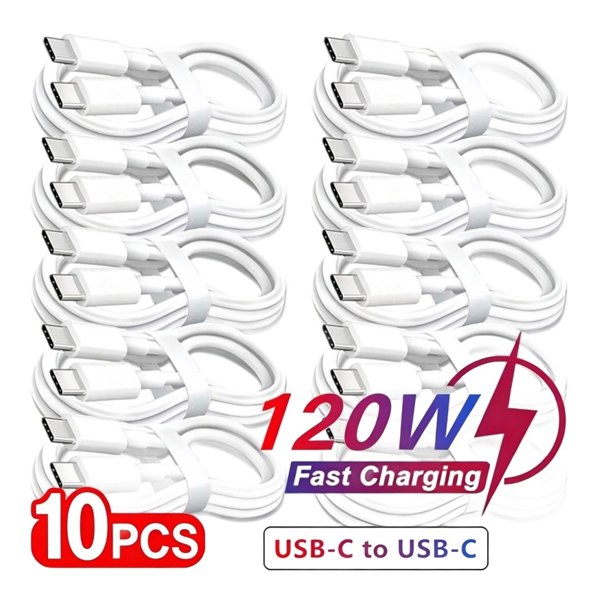 Adaptateur USB-C 120 W, lot de 10 câbles d'un mètre Adaptateur USB-C 120 W, lot de 10 câbles d'un mètre, vue principale