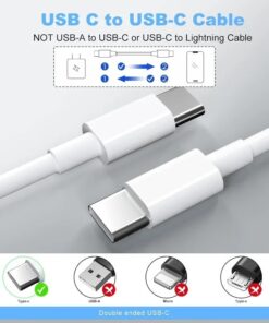 Adaptateur USB-C 120 W, lot de 10 câbles d'un mètre, vue de face
