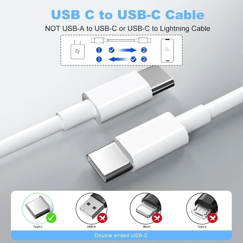 Adaptateur USB-C 120 W, lot de 10 câbles d’un mètre Adaptateur USB-C 120 W, lot de 10 câbles d'un mètre, vue de face