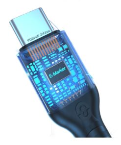 Adaptateur USB-C 20 Gbit/s et 240 W, jusqu'à 5 mètres, vue de face