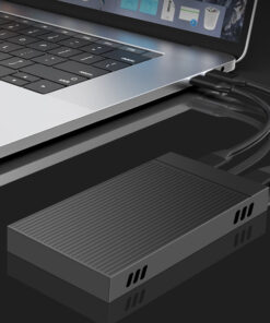 Adaptateur USB-C à deux baies pour disques NVME, vue de face