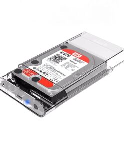 Adaptateur USB-C boitier transparent pour disque SATA, vue principale