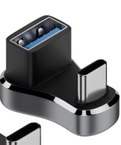 Adaptateur USB-C coudé 180° Mâle vers Femelle 20Gbps 140W, vue principale