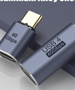Adaptateur USB-C coudé 90° 40Gbps 100W, vue principale