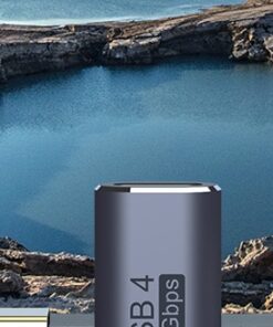 Adaptateur USB-C coudé 90° 40Gbps 100W, vue arriere