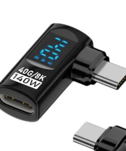 Adaptateur USB-C coudé 90° et U, 40Gbps, PD 140W, 8K 60Hz, vue principale