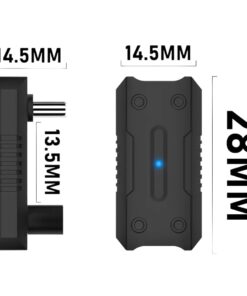Adaptateur USB-C coudé pour console portable, 140 W, vue de trois quarts