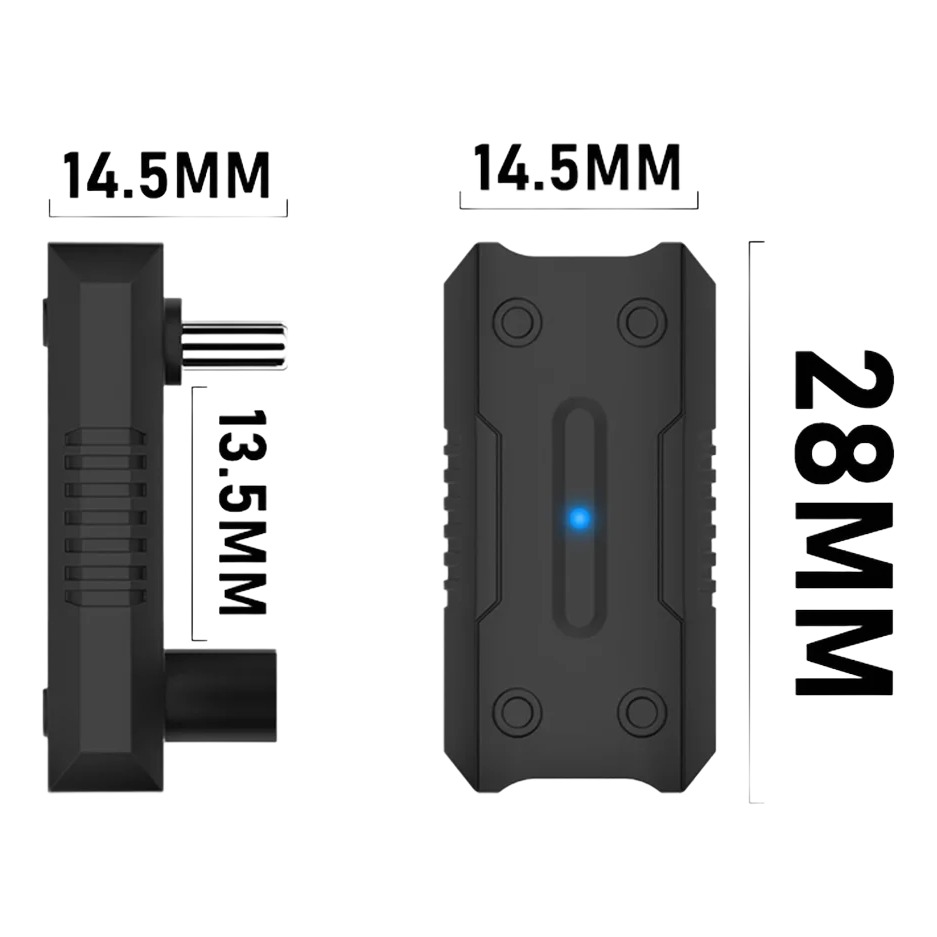 Adaptateur USB-C coudé pour console portable, 140 W Adaptateur USB-C coudé pour console portable, 140 W, vue de trois quarts
