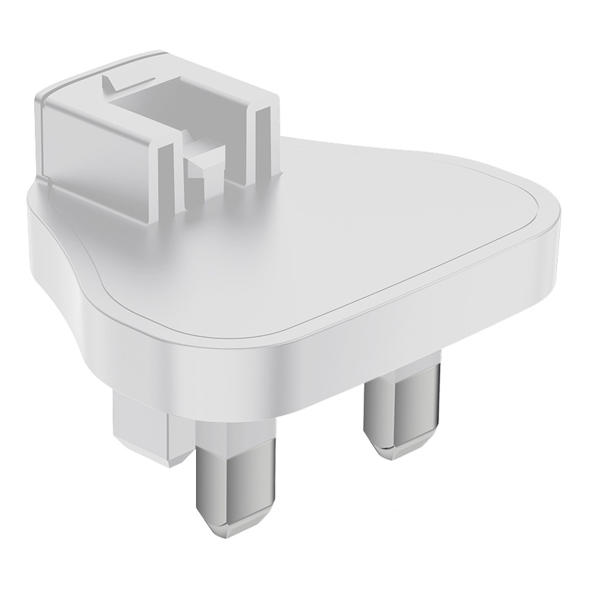 Adaptateur USB-C de prise pour chargeur, noir ou blanc Adaptateur USB-C de prise pour chargeur, noir ou blanc, vue de trois quarts