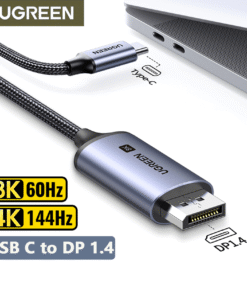 Adaptateur USB C DisplayPort 1.4 en 8K, trois longueurs, vue principale