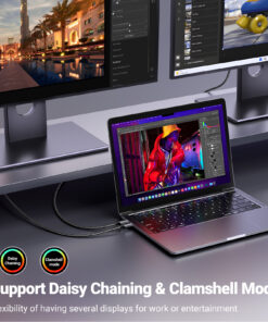Adaptateur USB C DisplayPort 1.4 en 8K, trois longueurs, detail