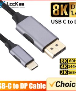 Adaptateur USB C DisplayPort tressé, 8K à 60 Hz, vue principale