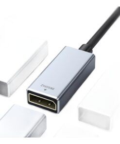 Adaptateur USB C DisplayPort tressé en 8K à 60 Hz, vue principale