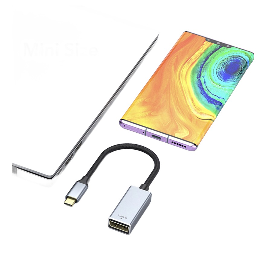 Adaptateur USB C DisplayPort tressé en 8K à 60 Hz Adaptateur USB C DisplayPort tressé en 8K à 60 Hz, detail