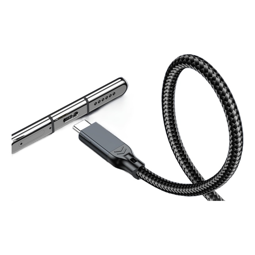 Adaptateur USB-C en cable USB A vers type C 10 Gbit Adaptateur USB-C en cable USB A vers type C 10 Gbit, vue de trois quarts