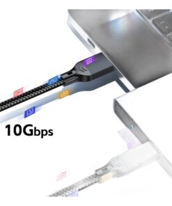 Adaptateur USB-C en cable USB A vers type C 10 Gbit, detail
