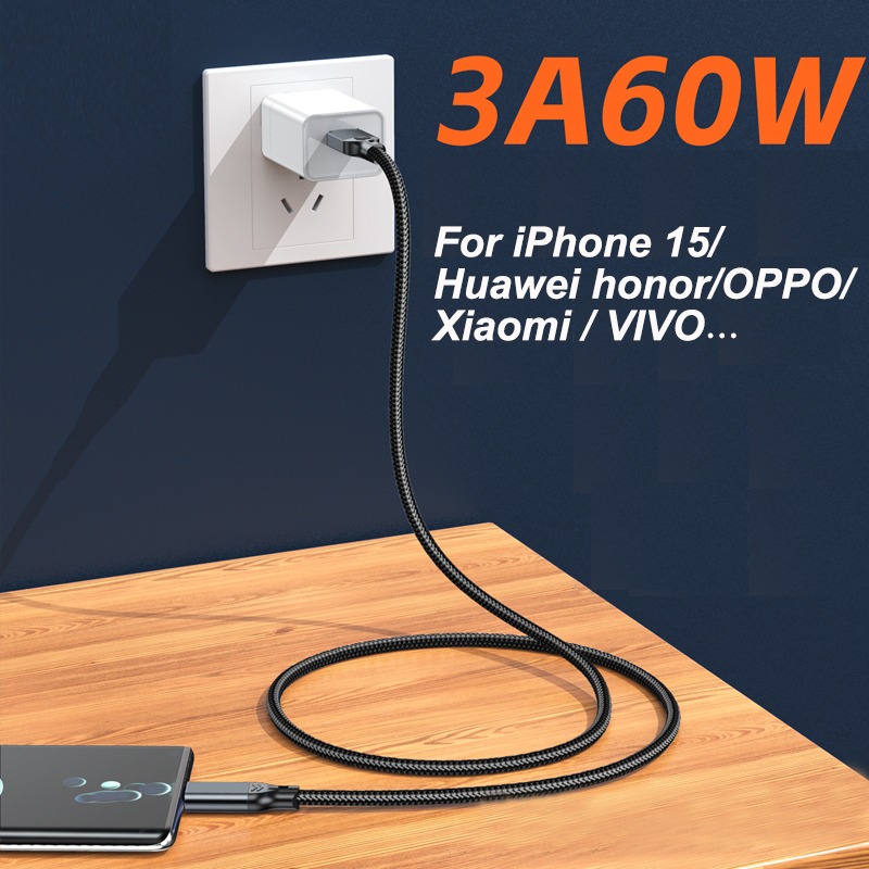 Adaptateur USB-C en cable USB A vers type C 10 Gbit Adaptateur USB-C en cable USB A vers type C 10 Gbit, vue arriere