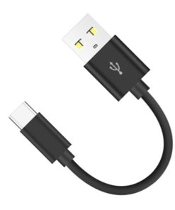 Adaptateur USB-C en cordon court de 10 ou 20 cm, vue de trois quarts