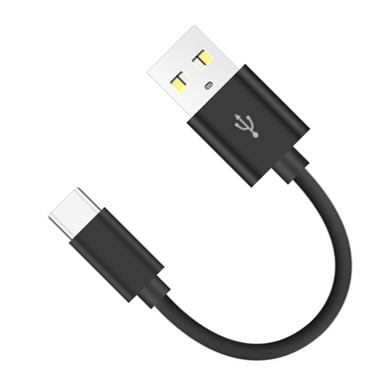 Adaptateur USB-C en cordon court de 10 ou 20 cm Adaptateur USB-C en cordon court de 10 ou 20 cm, vue de trois quarts