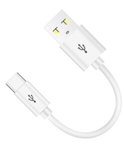 Adaptateur USB-C en cordon court de 10 ou 20 cm, vue de face