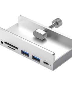 Adaptateur USB-C en station d'accueil, 5 à 8 fonctions, vue de trois quarts