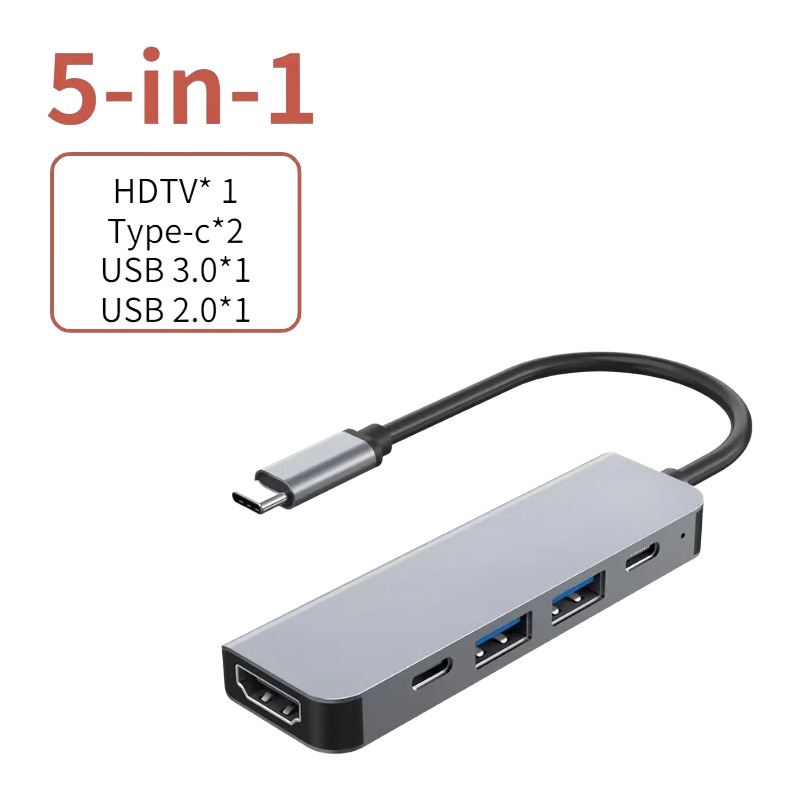 Adaptateur USB-C en station d’accueil, 5 à 8 fonctions Adaptateur USB-C en station d'accueil, 5 à 8 fonctions, detail
