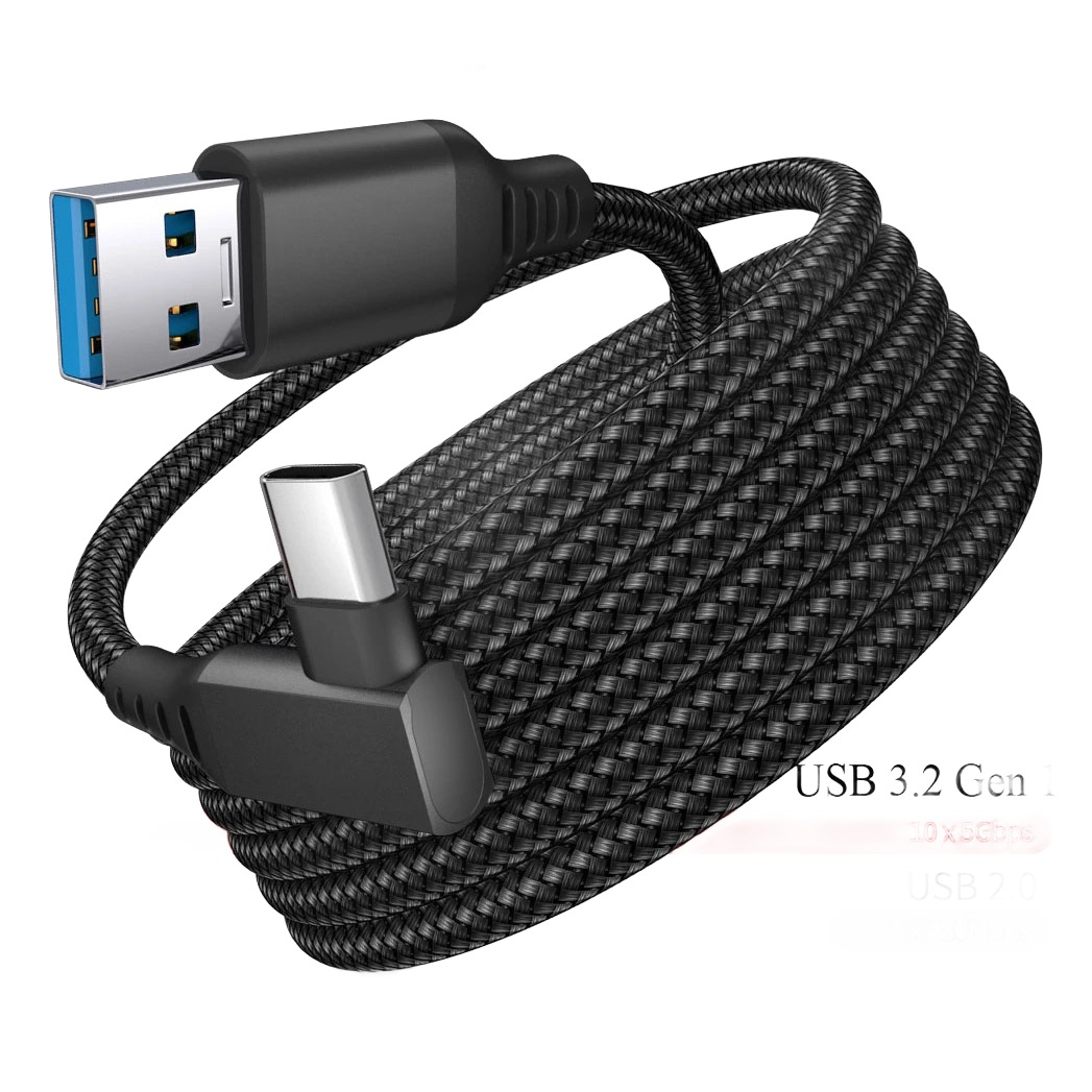 Adaptateur USB-C en trois ou cinq mètres, quatre versions Adaptateur USB-C en trois ou cinq mètres, quatre versions, vue de trois quarts