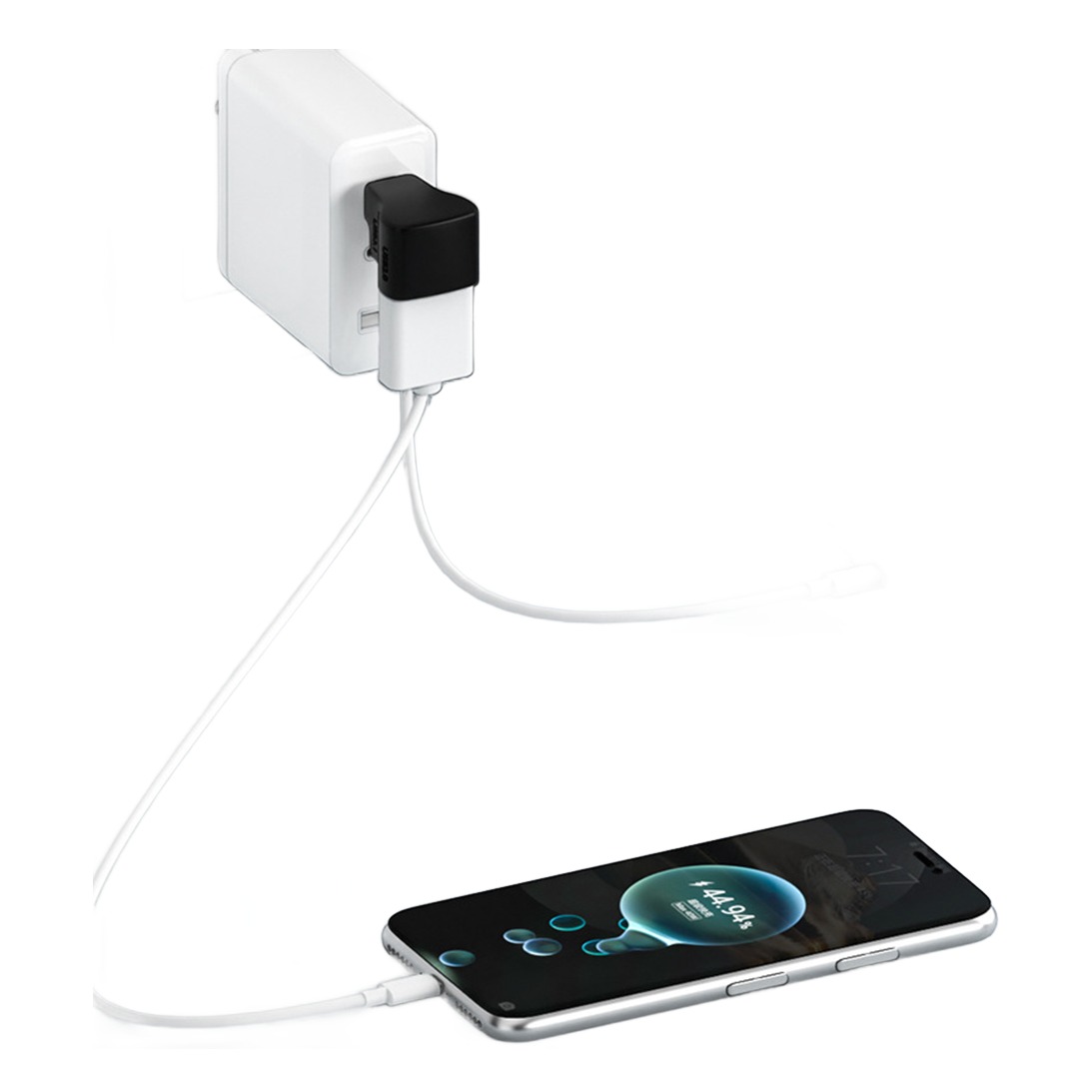 Adaptateur USB C en U a 180 degres, OTG 20 Gbit Adaptateur USB C en U a 180 degres, OTG 20 Gbit, vue de trois quarts