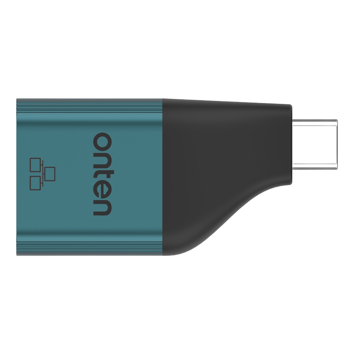 Adaptateur USB C ethernet vers RJ45, deux débits au choix Adaptateur USB C ethernet vers RJ45, deux débits au choix, vue de face