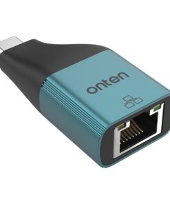Adaptateur USB C ethernet vers RJ45, deux débits au choix, vue arriere