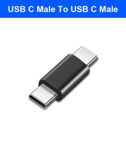 Adaptateur USB-C femelle ou mâle, raccord compact en métal, vue de trois quarts