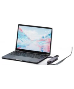 Adaptateur USB C HDMI 4 en 1, métal, avec charge et données, vue de face