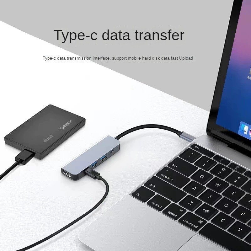 Adaptateur USB C HDMI avec deux ports USB et charge Adaptateur USB C HDMI avec deux ports USB et charge, detail