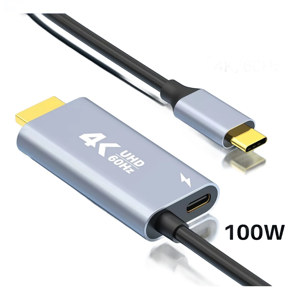 Adaptateur USB C HDMI en câble de 1,8 m avec entrée de charge Adaptateur USB C HDMI en câble de 1,8 m avec entrée de charge, vue principale