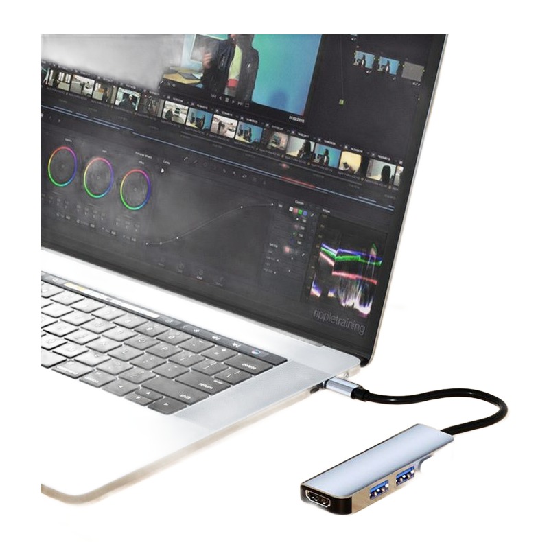 Adaptateur USB C HDMI en métal, cinq formats au choix Adaptateur USB C HDMI en métal, cinq formats au choix, vue principale