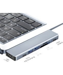 Adaptateur USB C HDMI, station 7 en 1 avec lecteur de carte, vue principale
