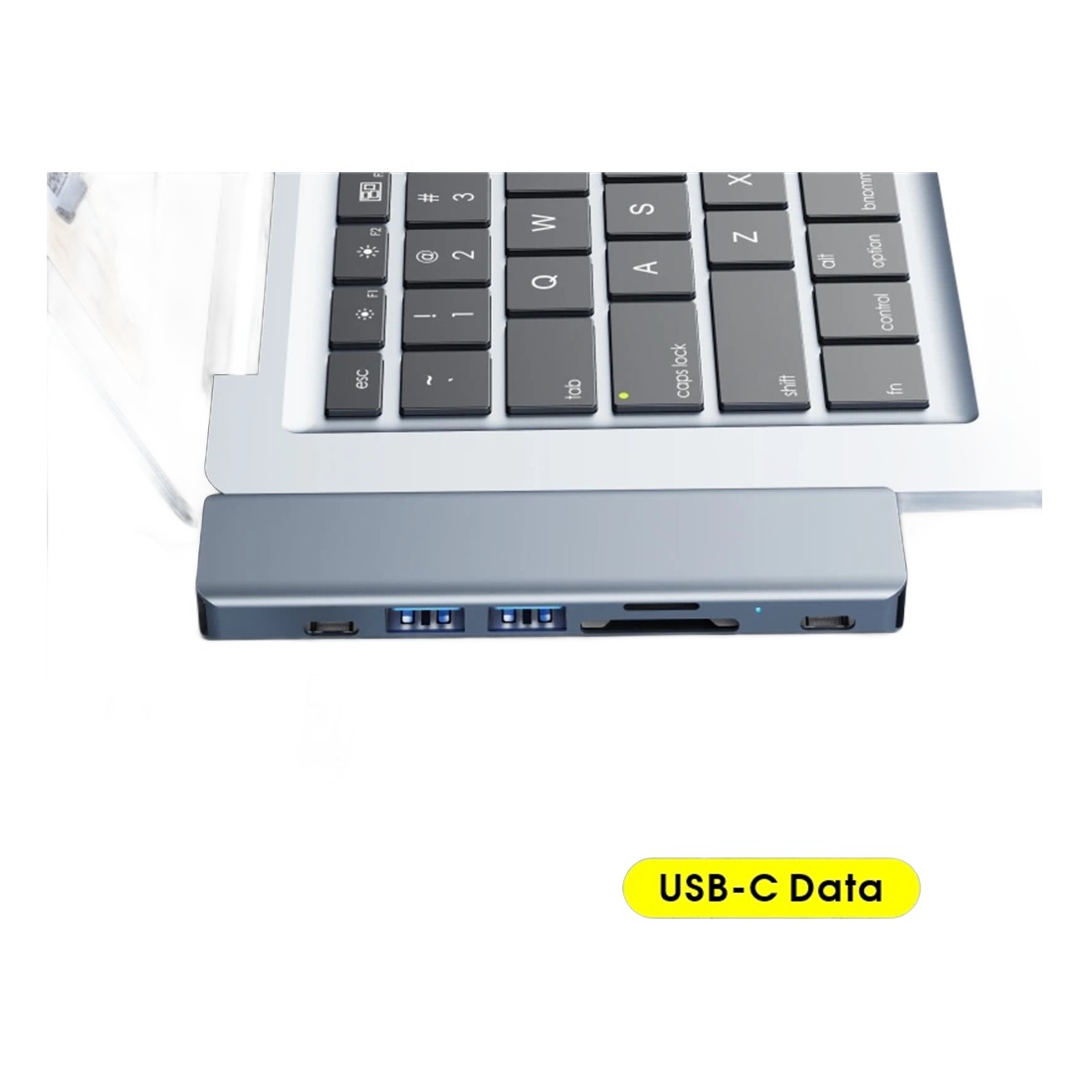 Adaptateur USB C HDMI, station 7 en 1 avec lecteur de carte Adaptateur USB C HDMI, station 7 en 1 avec lecteur de carte, vue de face