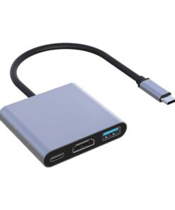 Adaptateur USB C HDMI, trois ports et deux coloris au choix, vue principale