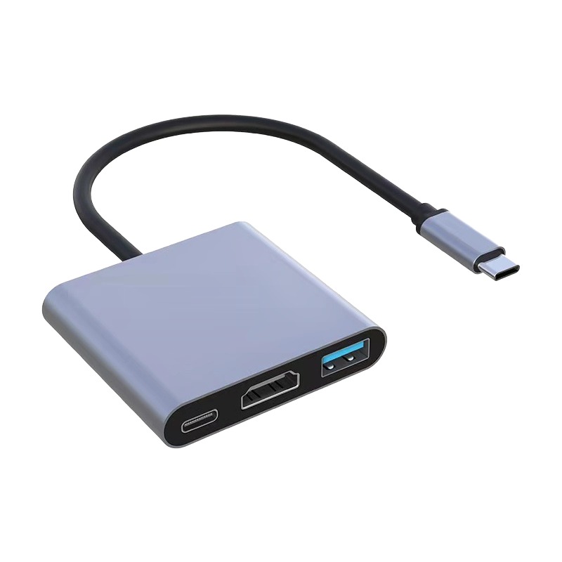 Adaptateur USB C HDMI, trois ports et deux coloris au choix Adaptateur USB C HDMI, trois ports et deux coloris au choix, vue principale