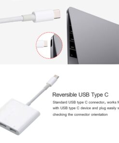 Adaptateur USB c HDMI trois ports, vidéo 4K et USB 3.0, vue arriere