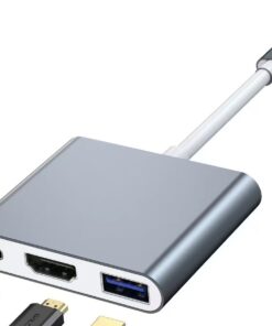 Adaptateur USB-C, hub USB-C 3 en 1 : PD100W, 4K, USB 3.0, vue principale