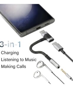 Adaptateur USB C jack 3,5 mm a convertisseur audio dedie, vue principale