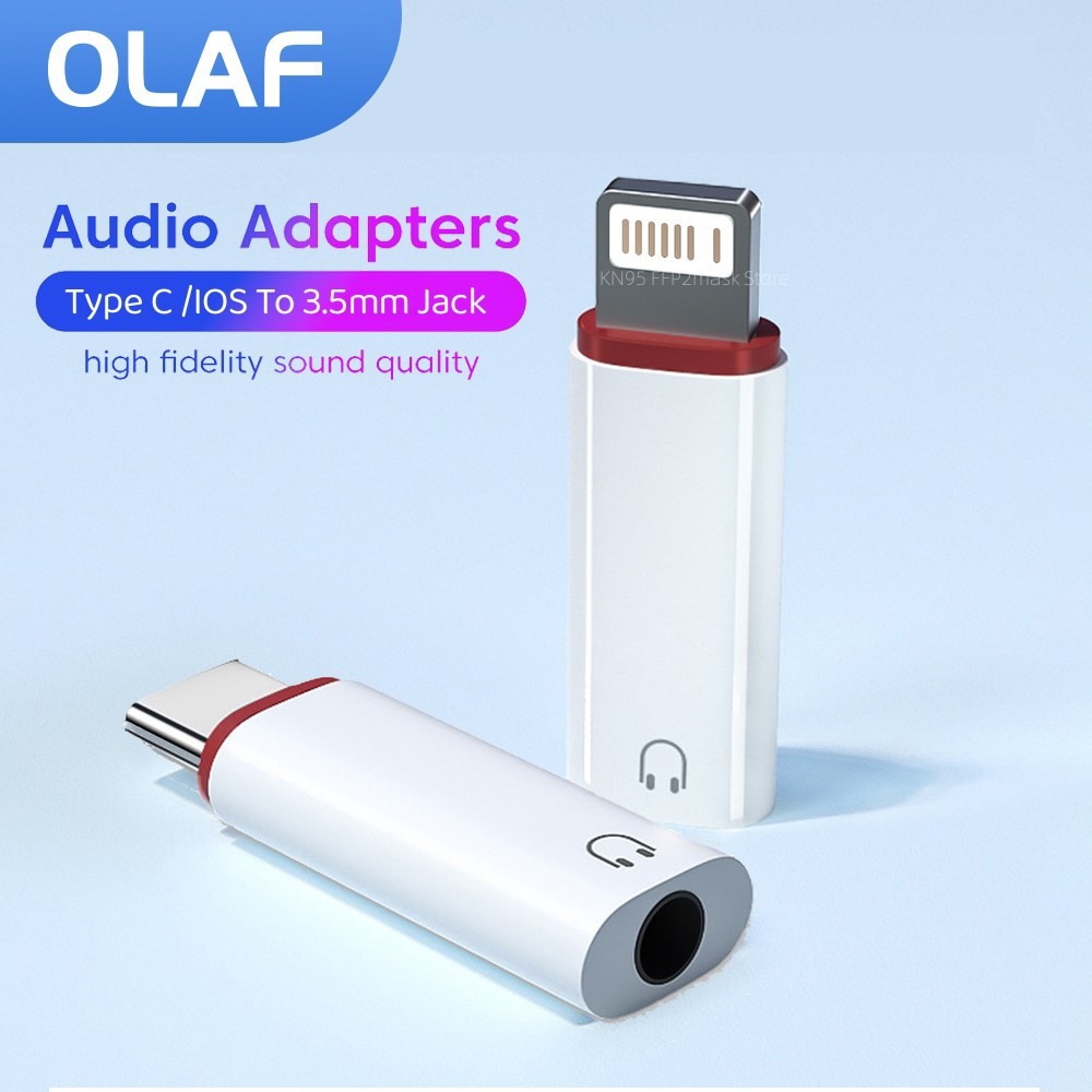 Adaptateur USB C jack 3,5 mm, ou version pour ancien iPhone Adaptateur USB C jack 3,5 mm, ou version pour ancien iPhone, vue de face